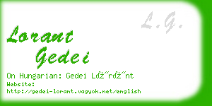 lorant gedei business card